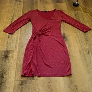 Abercrombie & Fitch Burgundy Quarter Sleeve Sleeve Mini Dress Size XS